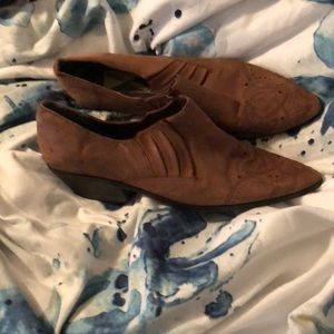 Vintage leather booties